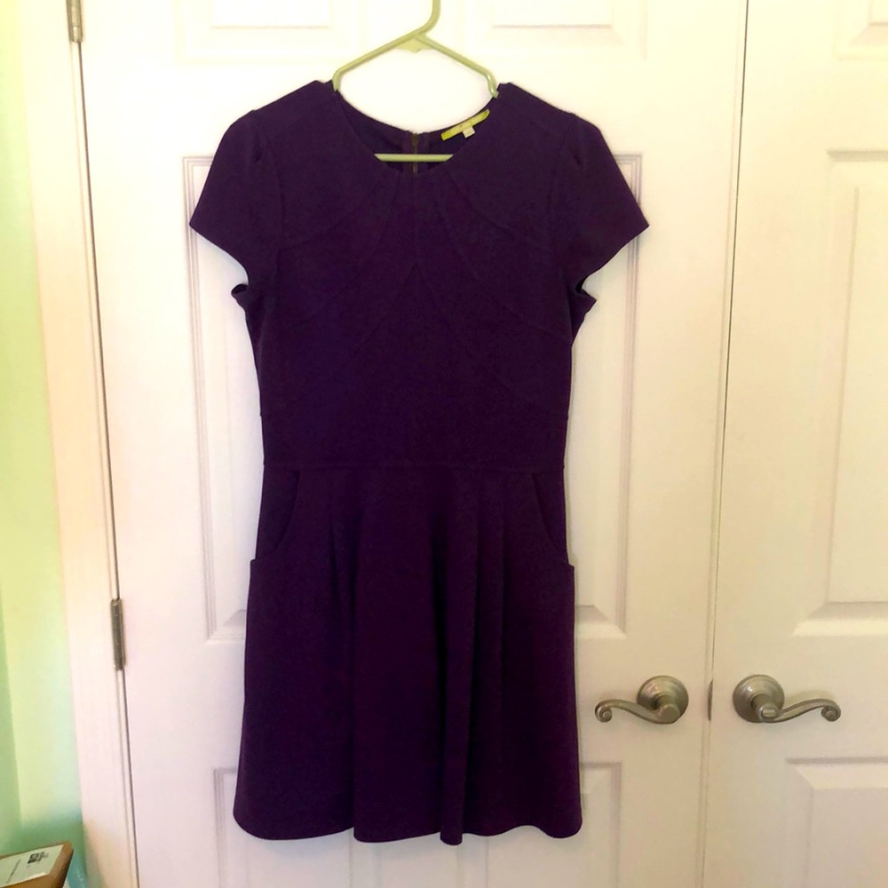 Purple cap sleeved sundress WITH POCKETS!